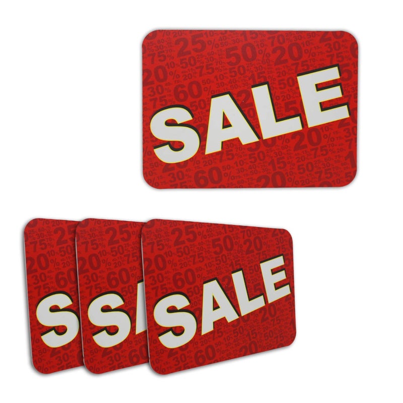 Pro Image Sale Sign, Thick for Retail Stores, Sales, Clearance, Discounts | 9 x 12 inch Full-Color PVC Signs (4 Pack) - Image 3